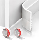 Suptikes 2 Pack Door Draft Stopper for Bedroom Decor, Self-Adhesive Silicone Weather Stripping in White