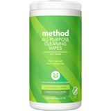 Method Lime & Sea Salt Cleaning Wipes for Small Apartments, Compact Bulk Pack for Studio Counters and Bathrooms