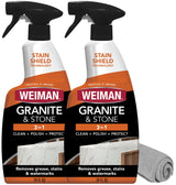 Weiman Granite Cleaner 3-in-1 – pH-Balanced, Non-Etching Formula Safe for Family Kitchens and Bathroom Counters