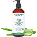 PURA D'OR Organic Aloe Vera Gel – Family Safe Soothing Gel for Diaper Bag and Nursery
