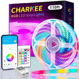 CHARKEE 130ft LED Strip Lights – Home Office and Desk Backdrop Lighting for Focus and Streaming Sessions