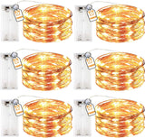 innotree Battery Fairy String Lights – Cozy Housewarming Gift for Her, 10ft Copper Wire Mini Lights with 6-Hour Timer 6-Pack