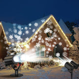 LUMINOUS Winters Night Snowflake Projector – Single Fixture Holiday Light, No String Clutter