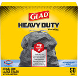 Glad ForceFlex Heavy Duty Trash Bags for Mindful Kitchen and Self-Care Routines, 30 Gal Pine-Sol Calming Scent, 50 Ct