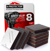 X-PROTECTOR Anti Slip Furniture Pads – Child Safe Floor Protectors for Hardwood Living Rooms