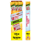 Slim Jim Monster Smoked Meat Sticks – Desk Drawer and Office Pantry Protein Snack for Long Workdays, 1.94 oz Sticks (18 Count)