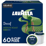 Lavazza Decaf Keurig Pods – Nightly Mindfulness Brew for Health-Conscious Adults, Kosher Medium Roast 60-Count