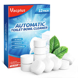 Vacplus Toilet Bowl Cleaner Tablets for Family Bathrooms, Individually Wrapped Bleach Tablets With No Splash or Direct Skin Contact