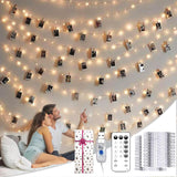 Fairy Lights for Bedroom - Personalized Photo Clip String Light Birthday Gift for Teen Girls 8-18, Dorm Room Decor Christmas Stocking Stuffer