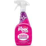 The Pink Stuff Glass Cleaner Spray with Rose Vinegar 750ml – Mindful Evening Routine for Relaxing Bathroom Spaces