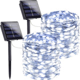 Luminex Solar String Lights – Clean Design Patio and Bedroom Lighting, Neutral Warm White Single Mode Glow