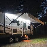 Auledio Smoke-Free Campsite Lighting – 16.4ft 12V Waterproof LED Strip, No Open Flame for Family RV Trips