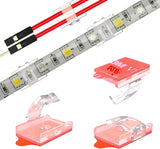 ATB LED Strip Mounting Clips for Home Office Desk Setup and Cable Management, 10mm Self-Locking Adhesive Brackets, 100 Pack