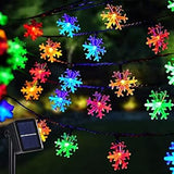 Dazzle Bright 100 LED Solar Snowflake Fairy Lights – 39FT Bedroom & Mantel Aesthetic, Warm Twinkle String Lights for Home Atmosphere