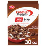 Post Premier Protein Chocolate Almond Cereal — Car Cup Holder Snack Cereal, Portable 9 oz Box for Road Trips and Day Hikes
