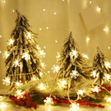 LuminHaus Snowflake String Lights – Patio and Garden Party Decor, Weather Resistant 9.8FT LED Fairy Lights
