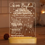 to My Bestie Gifts 3D Illusion Lamp – Heartfelt Birthday Gift for Best Friend, BFF Keepsake Night Light for Women