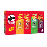 Pringles Potato Crisps Chips Variety Pack, 16 Single-Serve Cans for Kids School Lunch Boxes and After-School Snacks