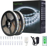 GlowHome LED Strip Lights – Cozy Bedroom Decor with Warm Yellow Ambient Glow