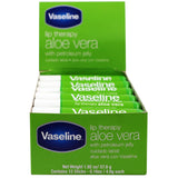 Vaseline Aloe Lip Balm Stick – 12 Pack Travel Kit for Camping, Hiking, and Sun-Exposed Lips