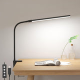 Lepro Stylish Clip-On Vanity Light for Nail Stations, Matte Black or White LED Lamp with Gooseneck Arm