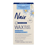 Nair Sensitive Wax Strips – Self-Care Ritual for Spa-Like At-Home Facial and Bikini Hair Removal
