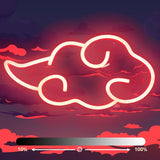 Dleouly LED Cloud Neon Light – Modern Living Room Aesthetic Piece, Sunset Color Ambient Wall Lighting with Memory Dimming