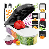 Fullstar Core Vegetable Chopper - All-in-One Dicer Replacing Mandoline and Grater, Clean Countertop Design