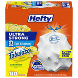 Hefty Ultra Strong 13 Gallon Trash Bags – Family-Safe Kitchen Disposal, Leak and Puncture Resistant Liners for Busy Households with Children
