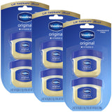 Vaseline Lip Therapy Original + Vitamin E – Hiking Daypack Lip Balm, 6 Mini Fragrance-Free Jars for the Trail