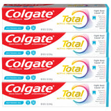 Colgate Total Active Prevention Whitening Gel Toothpaste – Daily Self-Care Ritual for Master Bathroom, Mint Anticavity Fluoride 4 Pack 5.1 oz