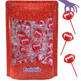 Fruidles Vampires Fangs Tattoo Lollipops – Novelty Hostess Gift for Halloween Party Planners and Event Coordinators