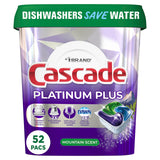 Cascade Platinum Plus Dishwasher Pods for Sustainable Homes, Water-Saving Dish Detergent for Eco-Conscious Families