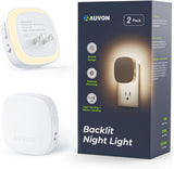 AUVON Plug-in LED Night Light with Motion Sensor and Dusk-to-Dawn Mode – Child-Safe Hallway and Bathroom Lighting for Kids' Bedtime Routine