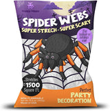 Happy Hippo Halloween Webbing Kit – Playroom and Bedroom Party Setup, Kid-Friendly Cobweb That Grows With Your Trick-or-Treaters