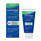 Differin 10% Benzoyl Peroxide Face Wash – Family Bathroom Cleanser for Teen Acne-Prone Skin