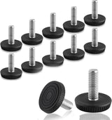IronFix Furniture Levelers – All-Weather Patio Table Leveler for Uneven Deck Surfaces, Threaded Adjustable Feet 12 Pack