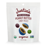 Justin's Dark Chocolate Peanut Butter Candy Pieces – Family Snack Drawer Favorite, Organic Vegan Candy