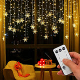 String Lights LED Curtain Light – Weatherproof Fence and Garden Backdrop Light, 8 Modes with Remote