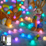 JMEXSUSS Frosted Globe Fairy Lights for Kids Bedroom – Cool-to-Touch Plug-in Lights with Auto Timer for Nursery and Playroom Decor
