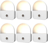 LuminAura 6-Pack Kids Night Light Plug in, Soft Warm Glow Dusk to Dawn Sensor for Nursery, Bedroom and Bathroom
