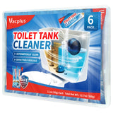 Vacplus Toilet Tank Cleaner - 6 Pack Pre-Measured Tablets for an Uncluttered Under-Sink Cabinet