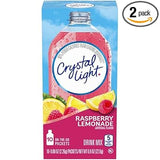 Crystal Light Powdered Drink Mix – Low-Calorie Flavored Water for Mindful Daily Hydration, Grape Lemonade Raspberry Variety