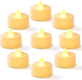 Homemory Battery Operated Tea Lights 12-Pack – No Flame, No Wax Drips Votive Candles for Bedrooms, Senior Living and Curtain-Safe Spaces