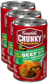 Campbell's Healthy Request Beef Sirloin Soup, 18.8 oz Can – Hearty Protein-Rich Lunch with Reduced Sodium for Wellness Routines