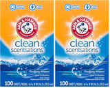 ARM & HAMMER Fabric Softener Sheets, 100 Sheets, Purifying Waters – Relaxing Aromatherapy Laundry Sheets