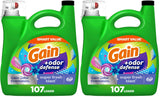 Gain Super Fresh Blast 2 in 1 Odor Defense Laundry Detergent Liquid 194 fl oz HE Compatible, Odor Fighting Laundry Soap for Playroom and Kids Clothes