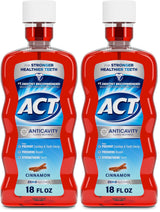 ACT Anticavity Zero Alcohol Fluoride Mouthwash for Dorm and Apartment Bathroom Efficiency, 18 fl. oz. Once-Daily Cavity Defense