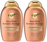OGX Ever Straightening + Brazilian Keratin Therapy Conditioner – Salon-Quality Smoothing Treatment with Coconut & Cocoa Butter
