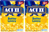 ACT II Butter Lovers Microwave Popcorn, 6 ct 2.75 oz Bags — Grab-and-Go Picnic Snack for the Patio